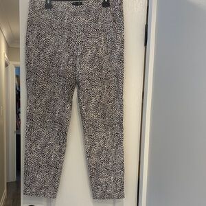 Brown and White Patterned Pants